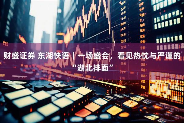 财盛证券 东湖快语｜一场盛会，看见热忱与严谨的“湖北排面”